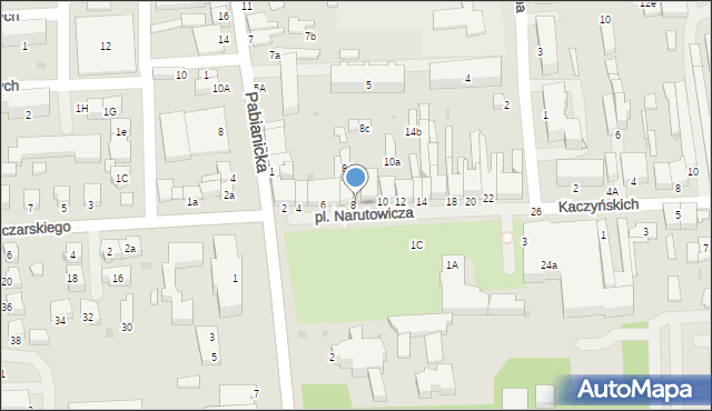 Bełchatów, Plac Narutowicza Gabriela, 8b, mapa Bełchatów