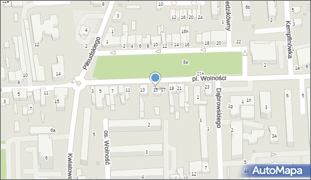 Bełchatów, Plac Wolności, 15, mapa Bełchatów