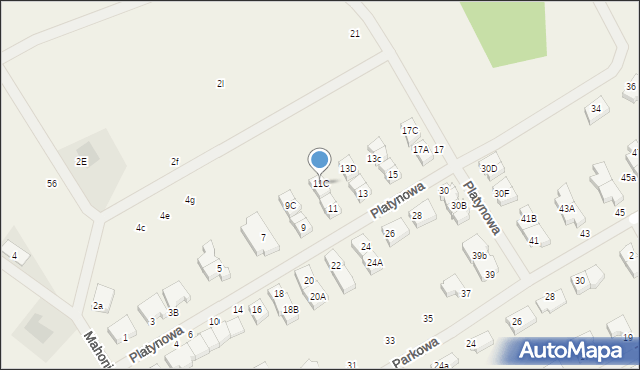 Bezrzecze, Platynowa, 11C, mapa Bezrzecze