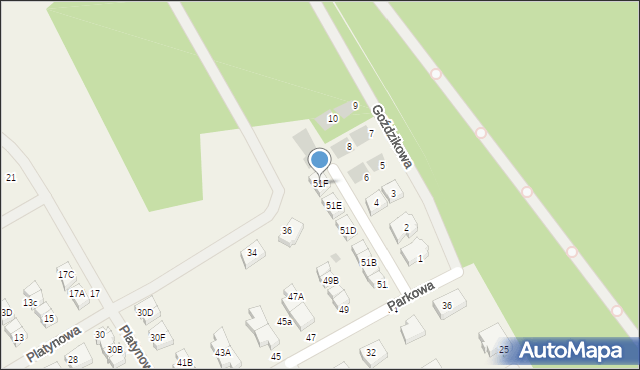 Bezrzecze, Platynowa, 38, mapa Bezrzecze