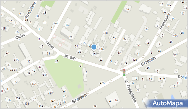 Biała Podlaska, Plac Wojska Polskiego, 15, mapa Białej Podlaskiej