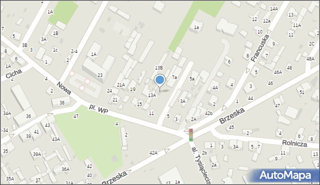 Biała Podlaska, Plac Wojska Polskiego, 9A, mapa Białej Podlaskiej