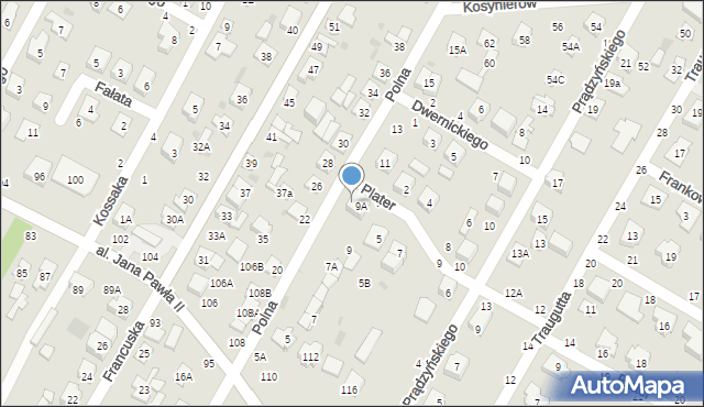 Biała Podlaska, Plater Emilii, 1, mapa Białej Podlaskiej