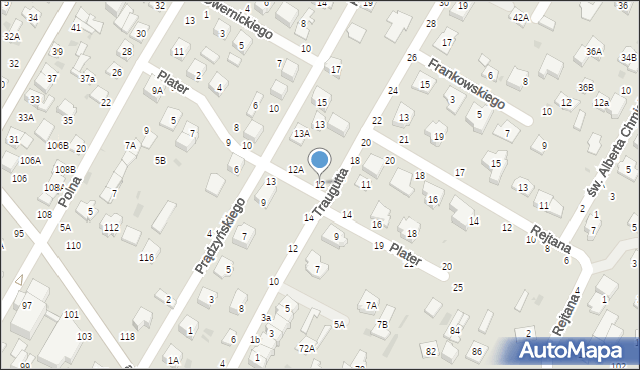 Biała Podlaska, Plater Emilii, 12, mapa Białej Podlaskiej