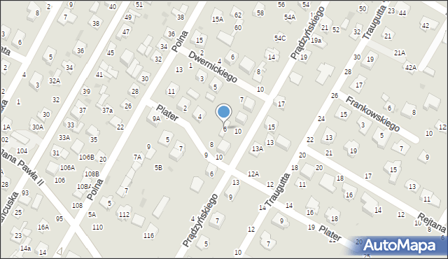 Biała Podlaska, Plater Emilii, 6, mapa Białej Podlaskiej