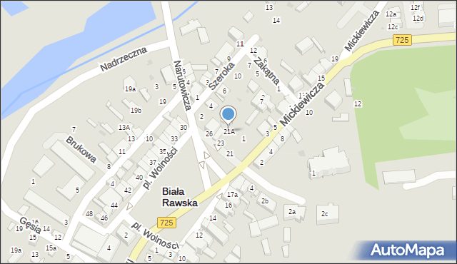 Biała Rawska, Plac Wolności, 21A, mapa Biała Rawska