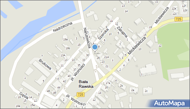 Biała Rawska, Plac Wolności, 27, mapa Biała Rawska