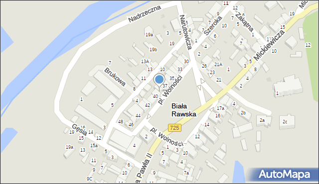 Biała Rawska, Plac Wolności, 39, mapa Biała Rawska