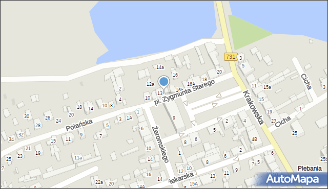 Białobrzegi, Plac Króla Zygmunta Starego, 13a, mapa Białobrzegi