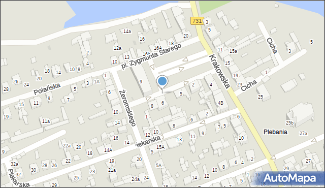 Białobrzegi, Plac Króla Zygmunta Starego, 6a, mapa Białobrzegi
