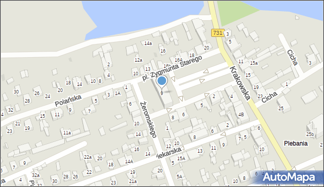 Białobrzegi, Plac Króla Zygmunta Starego, 9, mapa Białobrzegi