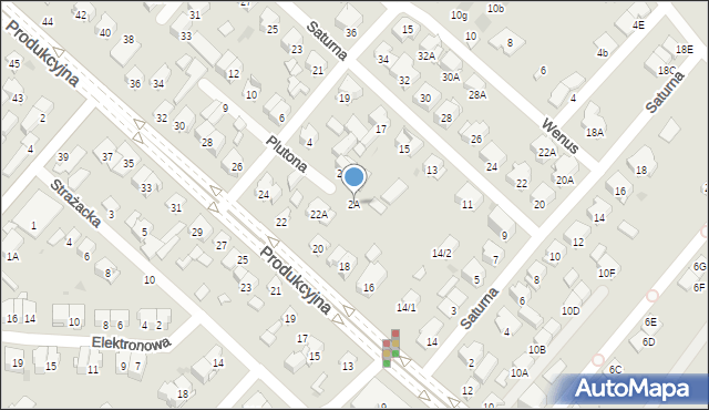 Białystok, Plutona, 2A, mapa Białegostoku