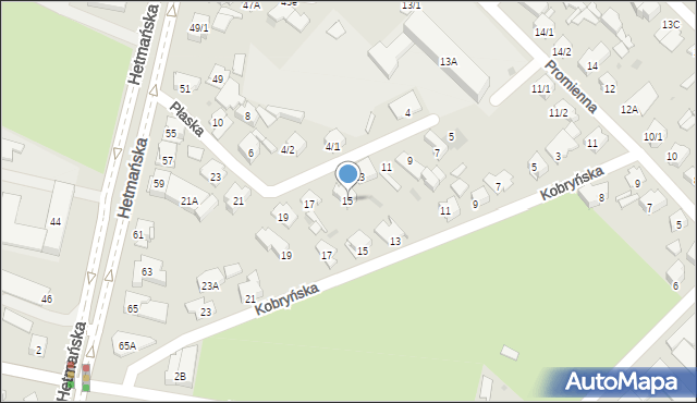 Białystok, Płaska, 15, mapa Białegostoku