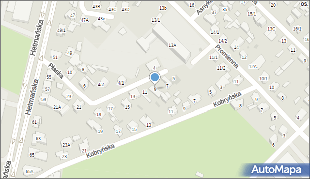 Białystok, Płaska, 9, mapa Białegostoku