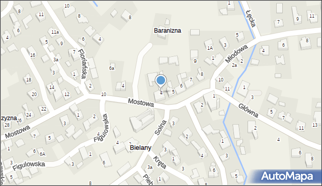 Bielany, Plac św. Macieja, 4, mapa Bielany