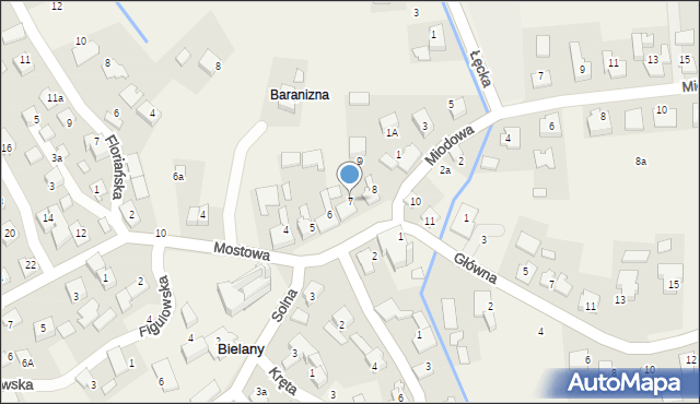 Bielany, Plac św. Macieja, 7, mapa Bielany