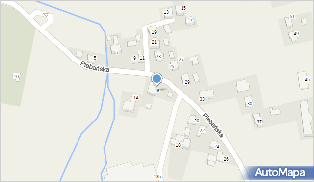 Bielany, Plebańska, 16, mapa Bielany