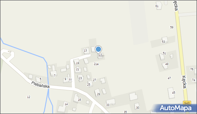 Bielany, Plebańska, 19A, mapa Bielany