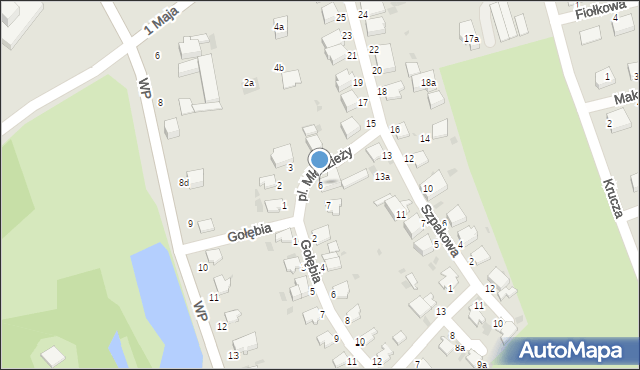 Bielawa, Plac Młodzieży, 6, mapa Bielawa