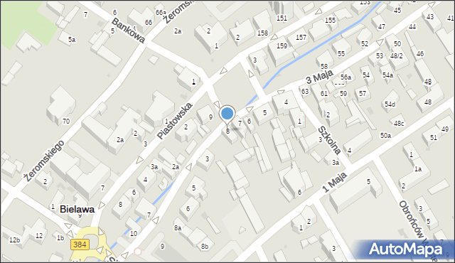 Bielawa, Plac Wolności, 8, mapa Bielawa