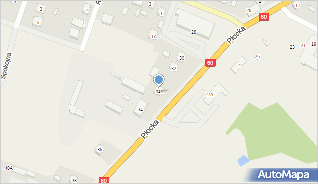 Bielsk, Płocka, 34A, mapa Bielsk