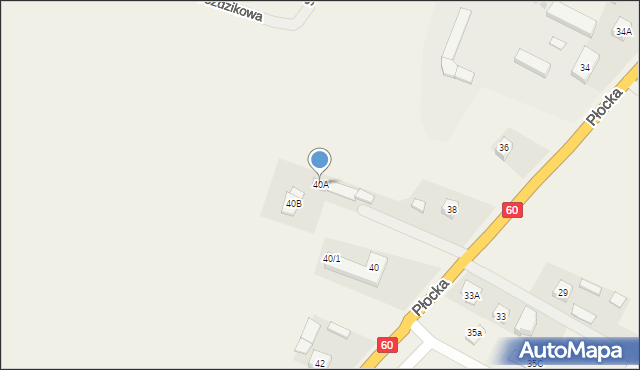 Bielsk, Płocka, 40A, mapa Bielsk