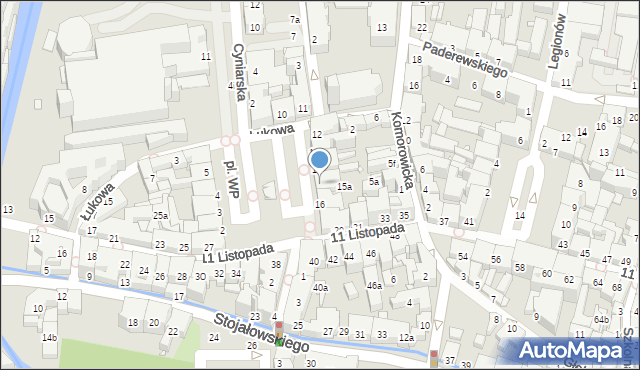 Bielsko-Biała, Plac Wojska Polskiego, 15, mapa Bielsko-Białej
