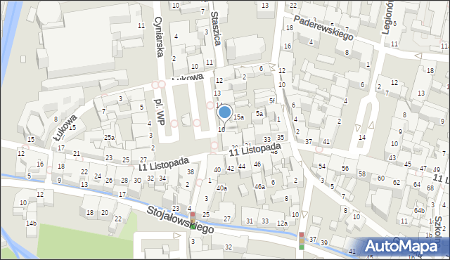 Bielsko-Biała, Plac Wojska Polskiego, 17, mapa Bielsko-Białej