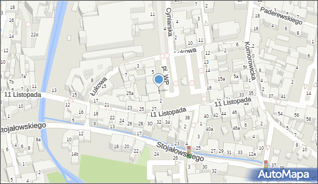 Bielsko-Biała, Plac Wojska Polskiego, 3, mapa Bielsko-Białej