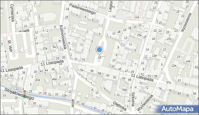 Bielsko-Biała, Plac Wolności, 14, mapa Bielsko-Białej