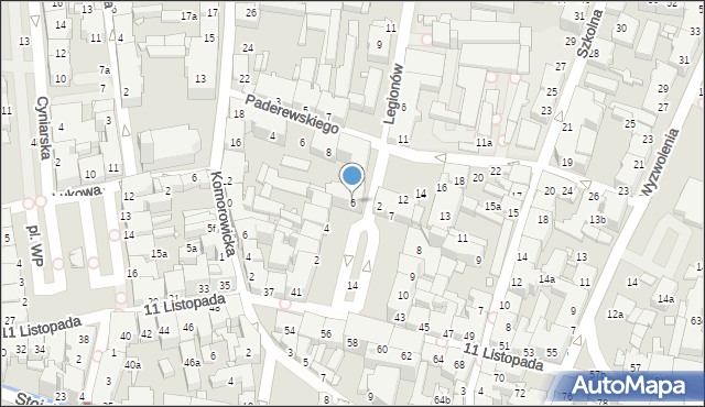 Bielsko-Biała, Plac Wolności, 6, mapa Bielsko-Białej