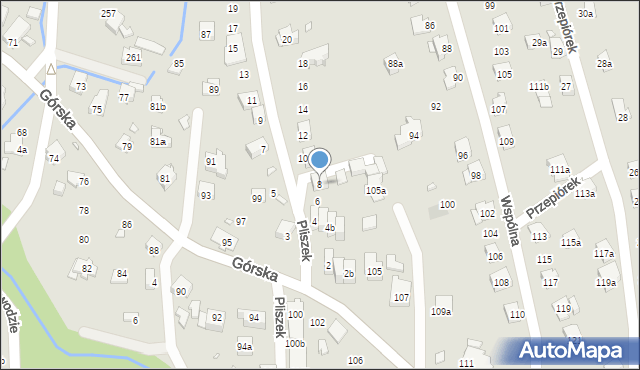 Bielsko-Biała, Pliszek, 8, mapa Bielsko-Białej