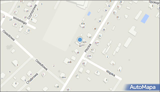 Bieżuń, Płocka, 44, mapa Bieżuń