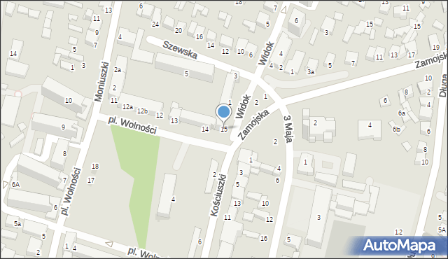 Biłgoraj, Plac Wolności, 15, mapa Biłgoraj