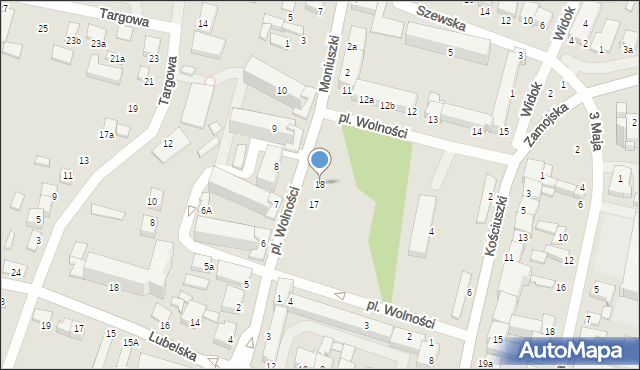 Biłgoraj, Plac Wolności, 18, mapa Biłgoraj