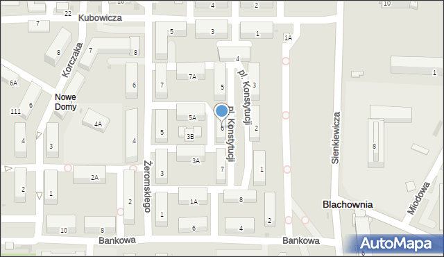 Blachownia, Plac Konstytucji, 6, mapa Blachownia