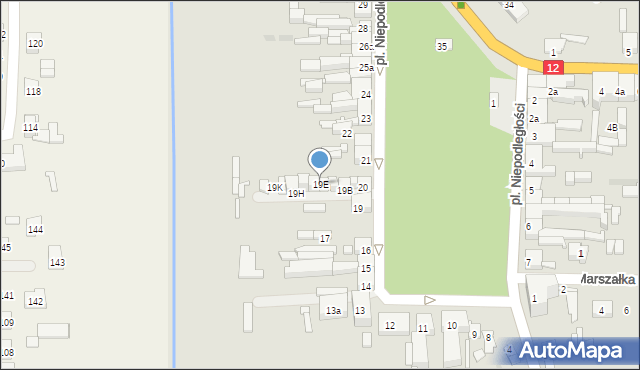 Błaszki, Plac Niepodległości, 19E, mapa Błaszki