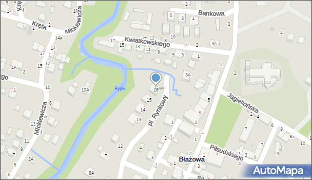 Błażowa, Plac Rynkowy, 16, mapa Błażowa