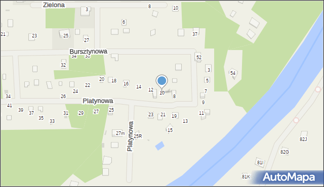 Błędowo, Platynowa, 10, mapa Błędowo