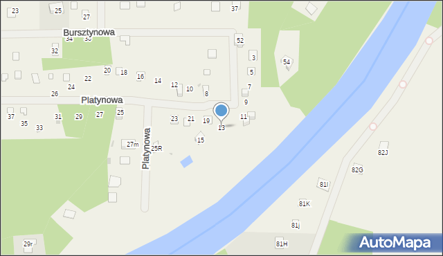 Błędowo, Platynowa, 13, mapa Błędowo