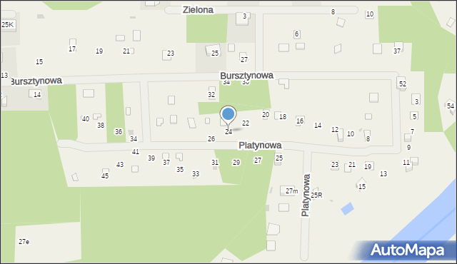 Błędowo, Platynowa, 24, mapa Błędowo