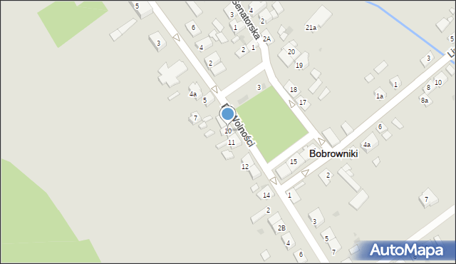 Bobrowniki, Plac Wolności, 10, mapa Bobrowniki