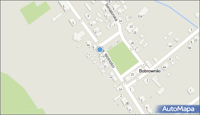 Bobrowniki, Plac Wolności, 9, mapa Bobrowniki