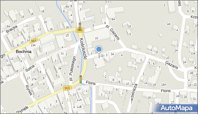 Bochnia, Plac Gazaris, 2, mapa Bochni