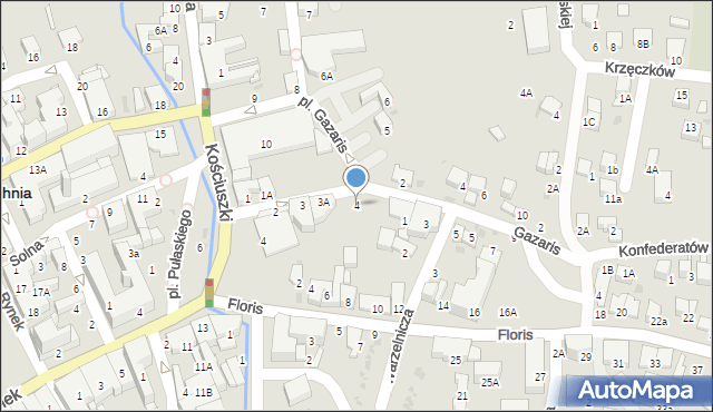 Bochnia, Plac Gazaris, 4, mapa Bochni