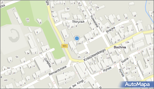 Bochnia, Plac Okulickiego-Niedźwiadka Leopolda, gen., 2, mapa Bochni