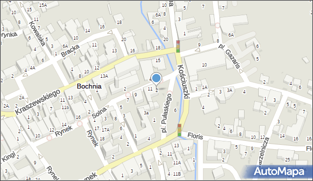 Bochnia, Plac Pułaskiego Kazimierza, gen., 2, mapa Bochni