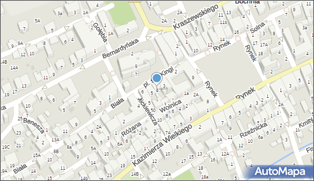 Bochnia, Plac św. Kingi, 4, mapa Bochni