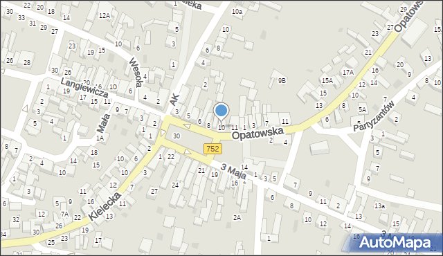 Bodzentyn, Plac Żwirki, 10, mapa Bodzentyn