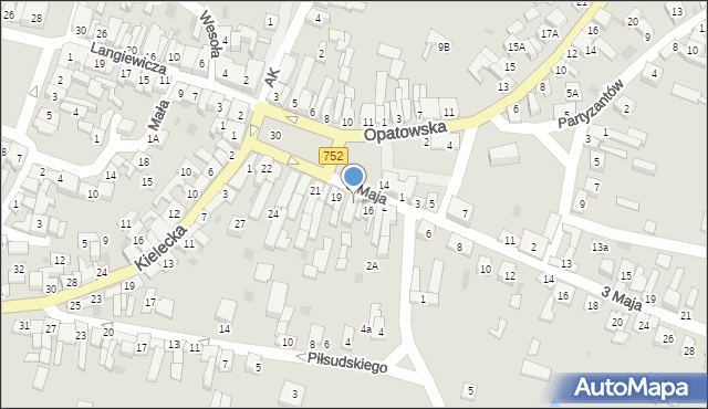 Bodzentyn, Plac Żwirki, 18, mapa Bodzentyn